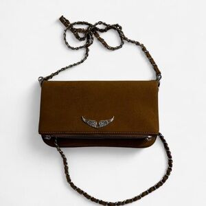 Zadig & Voltaire 27CM Suede Cattle Leather Shoulder Bag Crossbody Bag